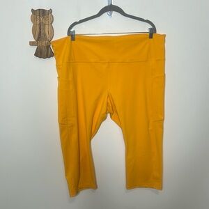 Athleta Ultimate Stash II Capri yellow